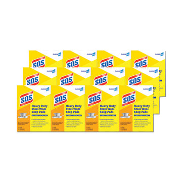 S.O.S.® Steel Wool Soap Pads, 4 X 5, Steel, 15 Pads-box, 12 Boxes-carton freeshipping - TVN Wholesale